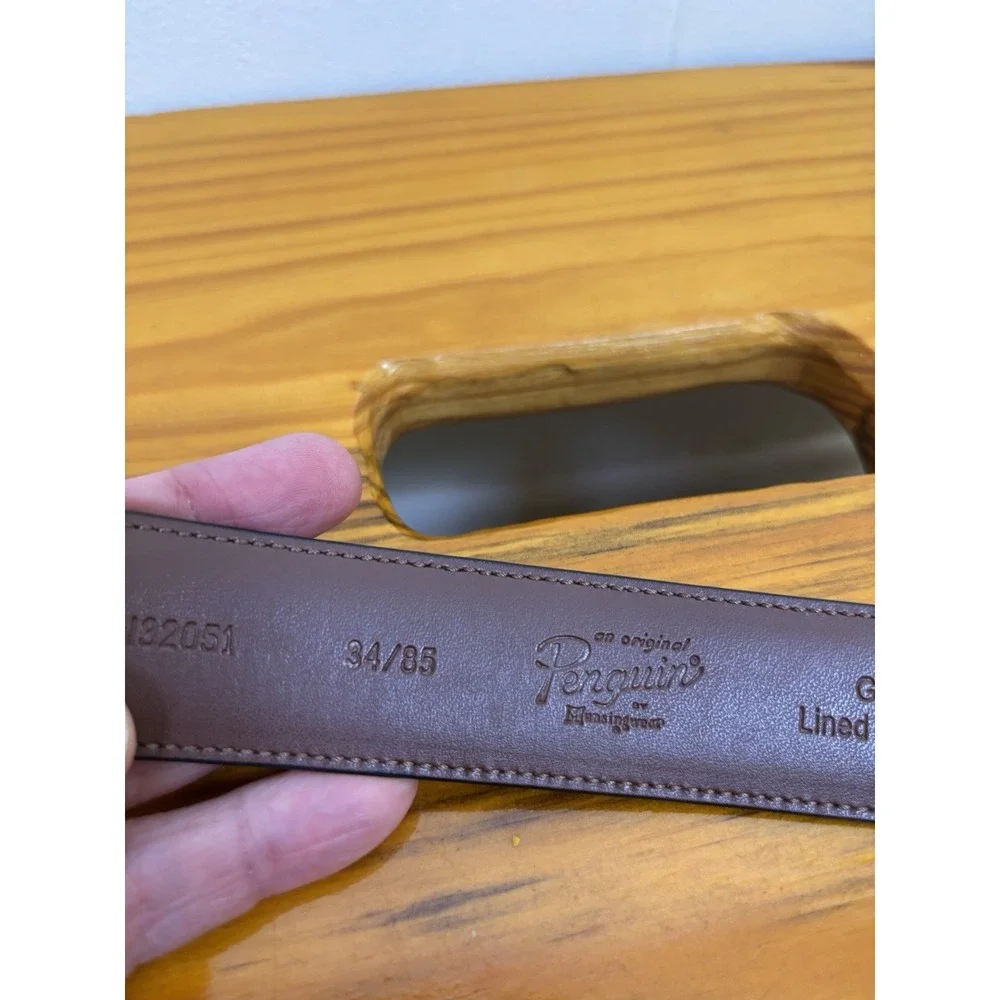 Original‎ Penguin Men's Size 34 Black Bonded Leather Belt